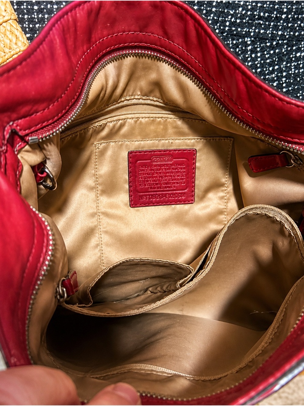 Coach Cherry Red Leather
Shoulder Bag #F12071 - Picture 3 of 6